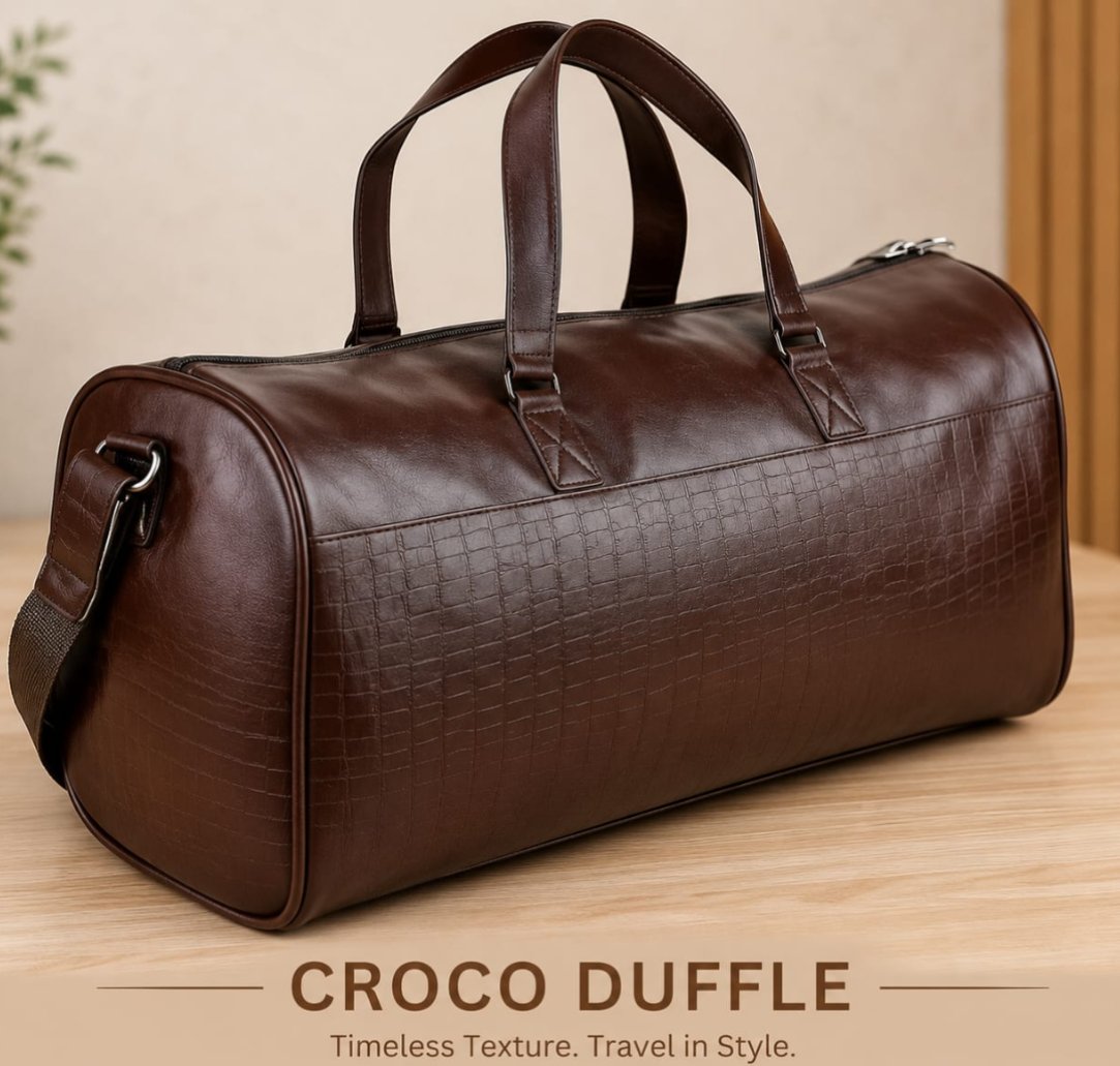 Croco Duffle Bag