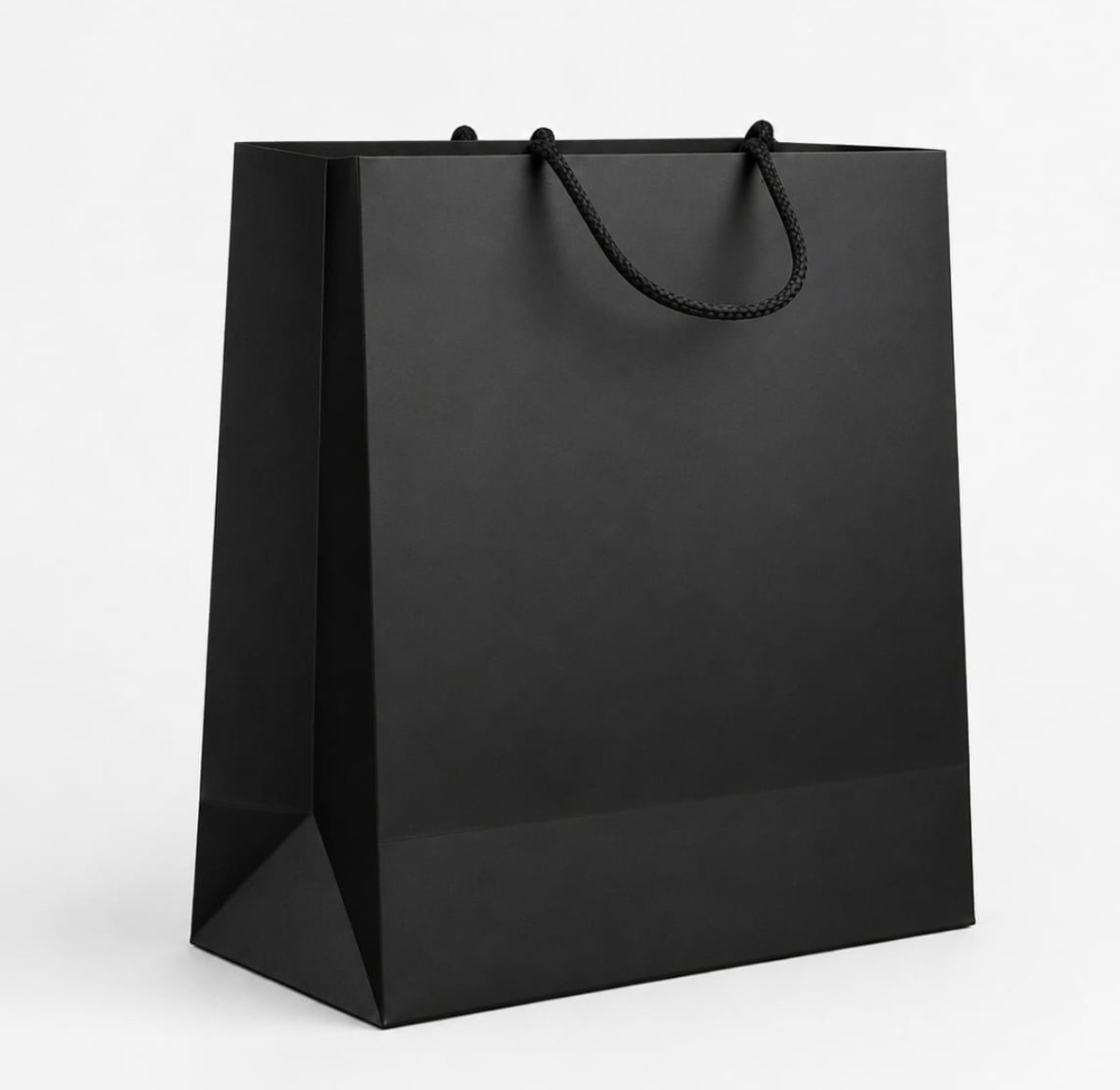 Premium Matte Black Paper Bag 